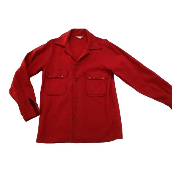60s Red Wool Boy Scouts Of America Jacket Shirt